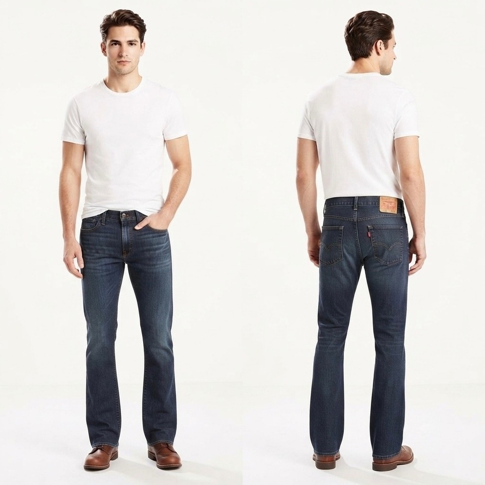 Levis 527 Slim Bootcut Jeans Mens 34x34 Dark Wash Indigo Denim 05527-0248